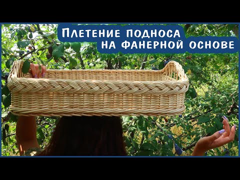 Видео: Плетение подноса из лозы, ивового прута на фанерном основании.