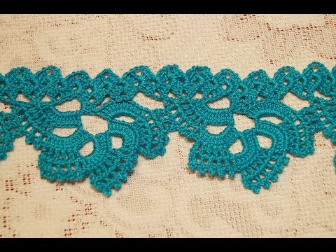 Видео: Кайма №1 для низа платья или блузы,скатерти.frill for the bottom of the dress or blouse, tablecloth.