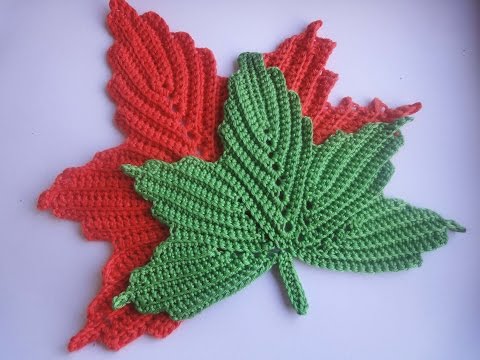 Видео: Кленовый лист Часть 2 The maple leaf Crochet Part 2
