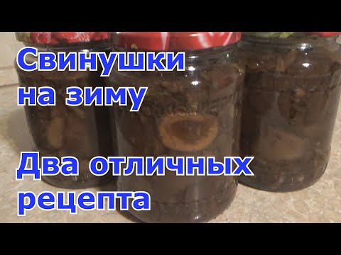 Видео: Два отличных способа заготовить свинушки на зиму - заморозка и маринование Видеорецепты.