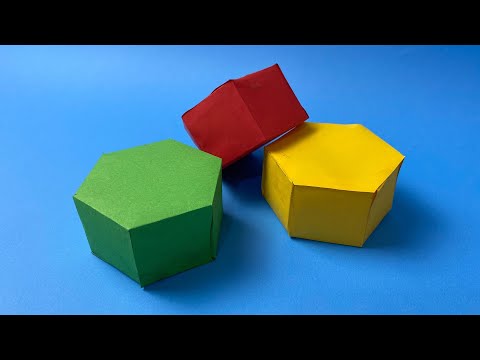 Видео: Как сделать шестиугольную призму из бумаги | Изготовление шестиугольной призмы