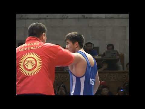Видео: ГРЕКО-РИМСКАЯ БОРЬБА. Чемпионат Азии-2007. 74 кг Финал. Асет Адилов (KAZ)-Данияр Кобенов (KGZ)