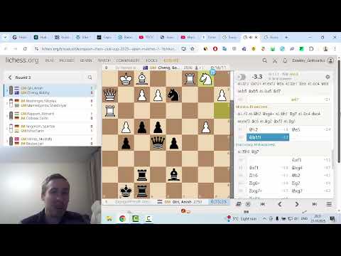 Видео: Європейська шахова Ліга Чемпіонів 2025. Огляд 3 туру. European Chess Club Cup 2025 