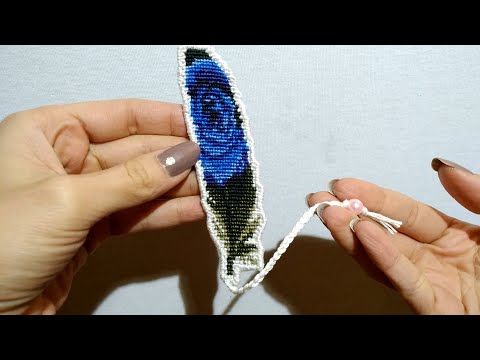 Видео: Закладка "пёрышко". Урок + процесс плетения. Как плести фигурные фенечки 😋