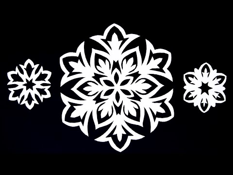 Видео: Красивые снежинки из бумаги DIY - Простая снежинка DIY - Простые поделки.