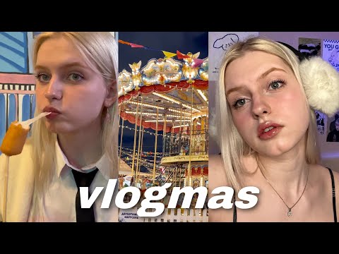 Видео: зимний влог (часть 3)| макияж “I’m cold”❄️, новогодняя ярмарка🎠, корейское кафе🍜, имбирное печенье
