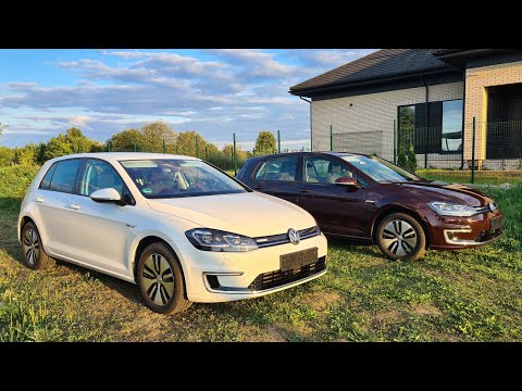 Видео: Volkswagen e-Golf 2018 сравнение нескольких комплектаций. Рестайлинг 35.8 kwh.