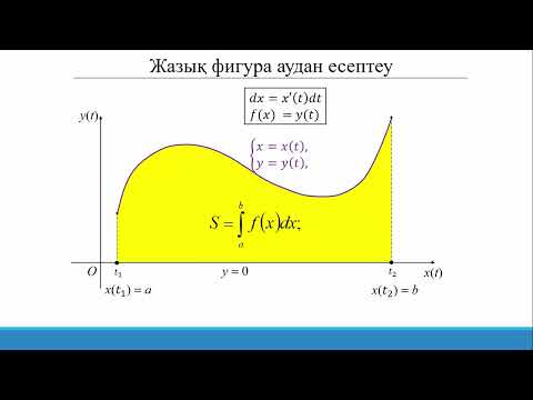Видео: 15.3.1 Анықталған интегралды қолдану: Аудан есептеу