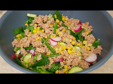 Видео: Зелена Салата с Риба Тон