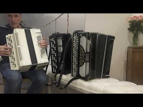 Видео: Сравнение трёх цельнопланочных мастеровых баянов. Житомирский (Явiрь)и Тульские.