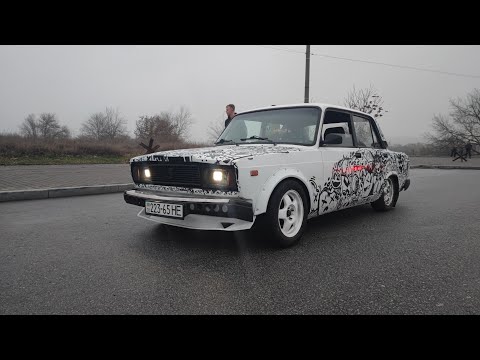 Видео: бодрая 2107 едет боком на 1.3 моторе