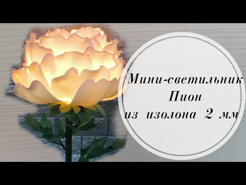 Видео: 🌺Мини-светильник Пион из изолона 2 мм. Цветы из изолона. DIY isolon flower 🌺