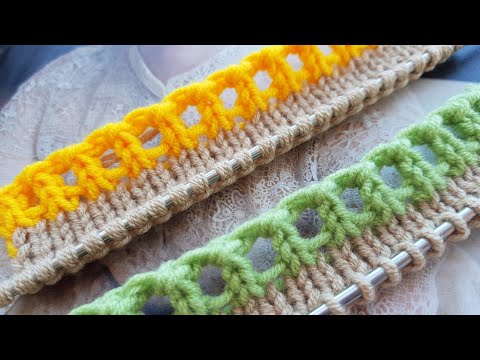 Видео: Классная минималистичная кайма на спицах🌹knitting pattern.
