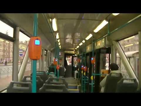 Видео: трамвай Санкт-Петербурга : ЛМ 2008 1428 по 43