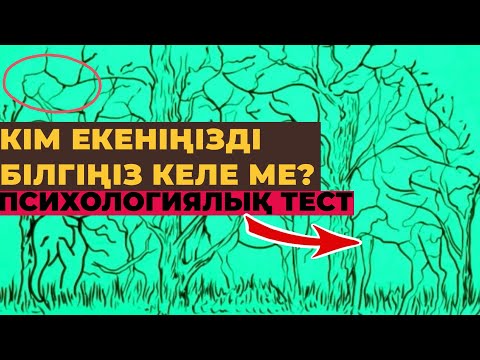 Видео: ❓КІМ екеніңізді БІЛГІҢІЗ КЕЛЕ МЕ? |Психологиялық тест #тест #психология #қазақша