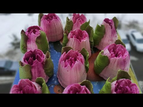 Видео: Тюльпаны из Зефира 🌷🌷🌷