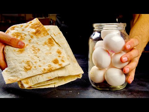 Видео: Простой лаваш и банка яиц! Вкуснее шаурмы и проще всяких пицц!