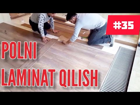 Видео: ЛАМИНАТ / LAMINAT O'RNATISH / КАК УКЛАДЫВАТЬ ЛАМИНАТ #ремонтквартир #сделайсам #дом #ховли