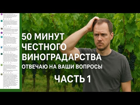 Видео: 50 минут честного виноградарства . Отвечаю на ваши вопросы  ЧАСТЬ 1