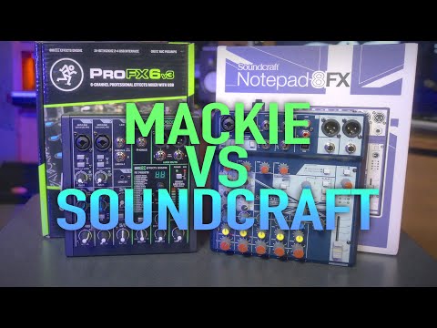 Видео: Mackie ProFX6v3 против Soundcraft Notepad 8FX