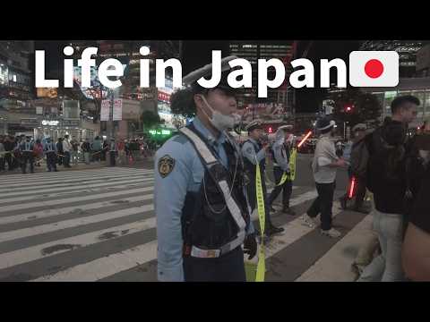 Видео: Жизнь в Японии 🇯🇵, полиция повсюду, Хэллоуин в Сибуе 2024 в режиме повышенной готовности.