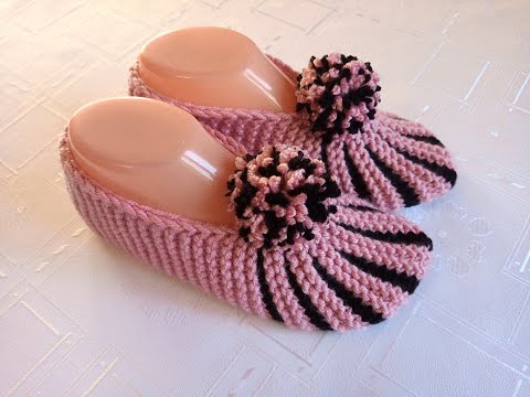 Видео: Плетени Терлици #66 - (Knitted Slippers) (Тапочки спицами) (Patik) (Pantufas passo a passo)