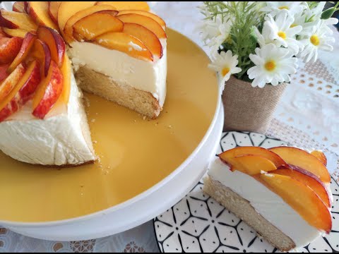 Видео: Йогуртовий пиріг з персиками! Yogurt pie with peaches! Легкий, літній, смачний десерт!