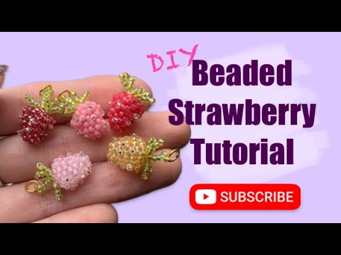 Видео: Пошаговое руководство по изготовлению 3D-клубники из бисера