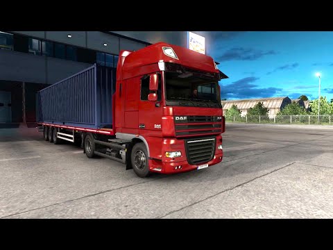Видео: ETS 2 - Gameplay (1 серия)!! Едем с грузом на DAF (249 км)!!