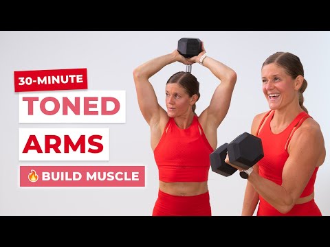 Видео: 30-минутная тренировка рук с гантелями | Строим сильные, рельефные руки дома