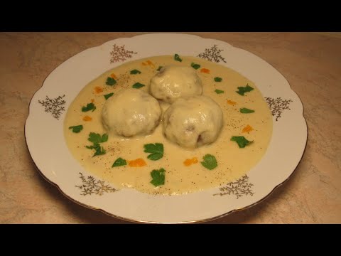 Видео: Кюфтета с бял сос.Polpette con sugo bianco.