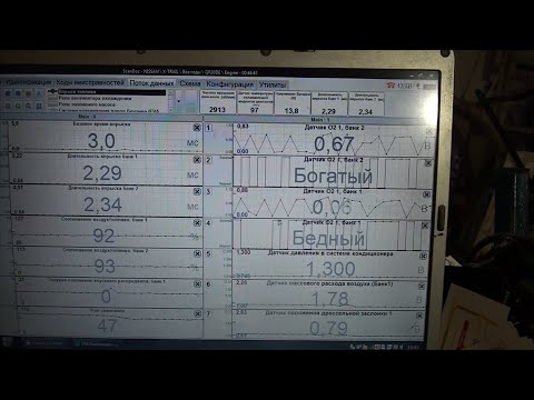 Видео: Как проверить датчики кислорода Ниссан Х-Трейл. Неисправный лямбда-зонд проверка осциллографом.