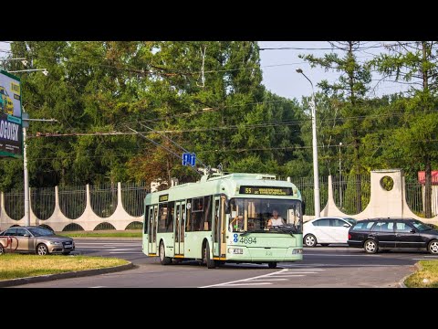 Видео: Троллейбус Минска БКМ 321 бортовой номер 4694 марш 8