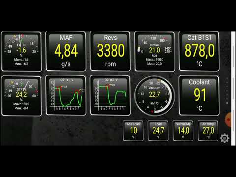 Видео: Astra j A14NET демонстрация защиты катализатора от перегрева