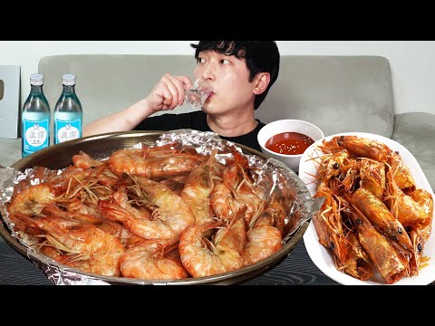 Видео: Сезонные креветки на гриле!🦐 MUKBANG REALSOUND ASMR EATINGSHOW