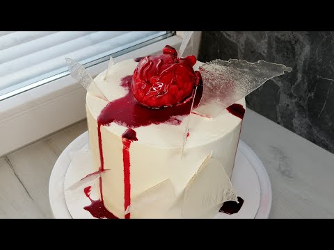 Видео: Разбитое сердце Торт на Хэллоуин рецепт приготовления очень вкусного торта