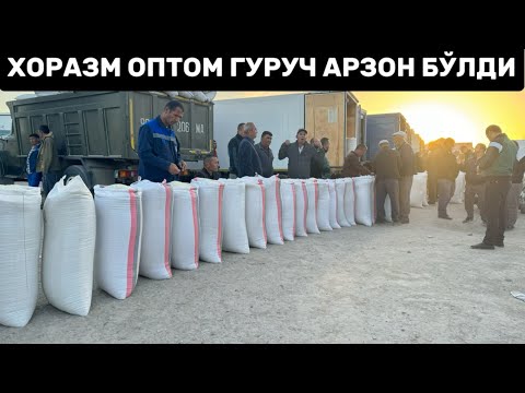 Видео: ХОРАЗМ ХАЗАРАСП ОПТОМ ГУРУЧ ЯНГИ НАРХЛАРИ АРЗОНЛАДИ 5 ОКТЯБРЯ 2024Г