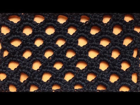 Видео: Чудесный Ажурный узор крючком  Плотная Сеточка Openwork Crochet pattern    109