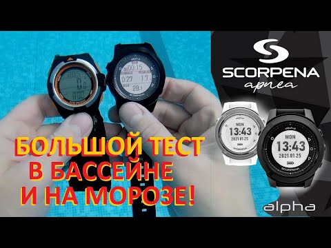 Видео: Компьютер для подводной охоты Scorpena Alpha Первый жёсткий тест на морозе и в бассейне