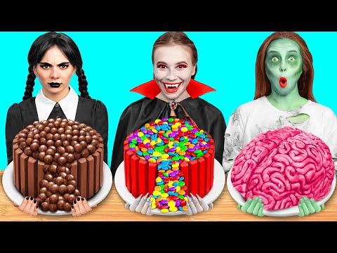 Видео: Кулинарный Челлендж: Уэнсдей vs Вампир vs Зомби | Смешные Моменты от BaRaDa Challenge