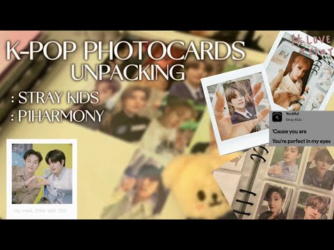 Видео: распаковка карт stray kids & p1harmony // k-pop photocards unpacking