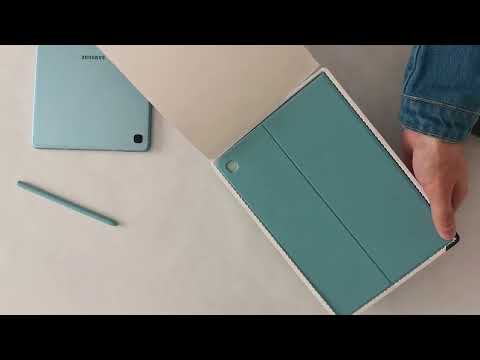 Видео: Чехол для Samsung Galaxy Tab S6 Lite T610/615 BookCover Blue EF-BP610PLEGRU  "отзывы в Плеер.Ру"