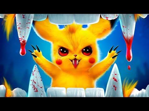 Видео: Вампир укусил Пикачу! Вампир против покемона!