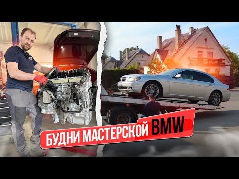 Видео: Будни мастерской BMW. Обрыв цепи. Мотор в коробке. Чистка ГБЦ орехом. F15, F11, E65