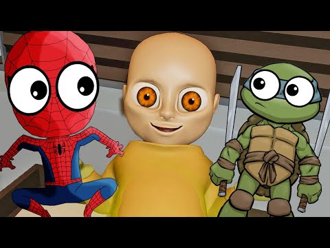 Видео: НЯНЬКИ и ЛЫСЫЙ МАЛЫШ - Baby in Yellow - СПАЙДЕР И НИНДЗЯГО
