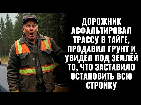 Видео: Дорожник асфальтировал трассу, продавил грунт и увидел нечто, что заставило остановить всю стройку