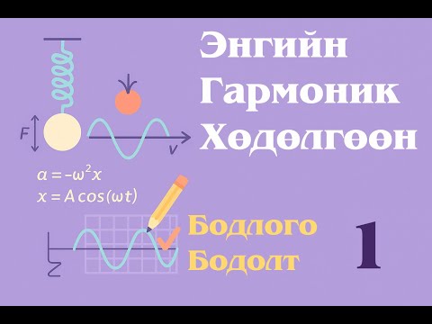 Видео: 7. Энгийн гармоник хөдөлгөөн - Бодлого бодолт - 1