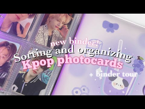 Видео: Организация нового биндера и сортировка к-поп фотокарт skz | organizing photocards + binder tour