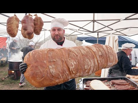 Видео: Горы колбас и огромные сэндвичи! CRAZY MEAT FEST