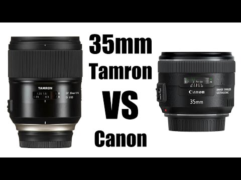 Видео: Tamron SP 35mm f/1.4 VS Canon EF 35mm f/2 IS USM: достойная битва во всех подробностях!